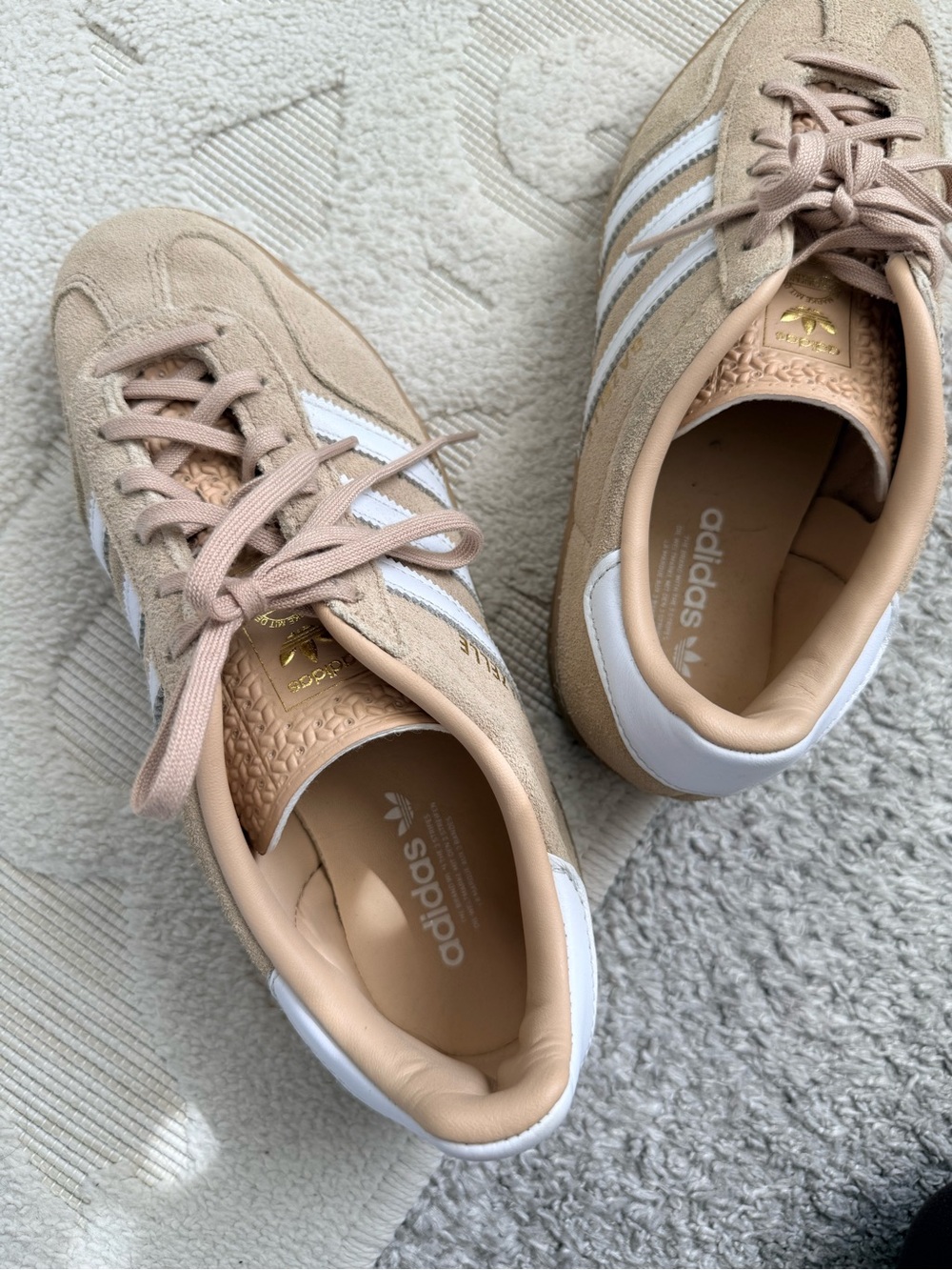 Adidas Gazelle Women's Beige Suede Sneakers 7 - Picture 6 of 7